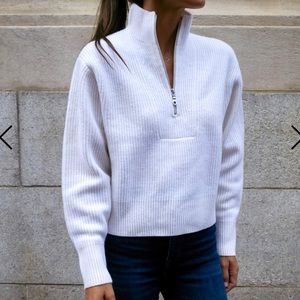 AYR the Fluffito in snow merino wool polo